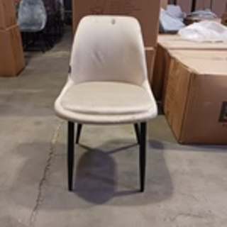 4x Velvet eetkamerstoel rond, beige, 2025